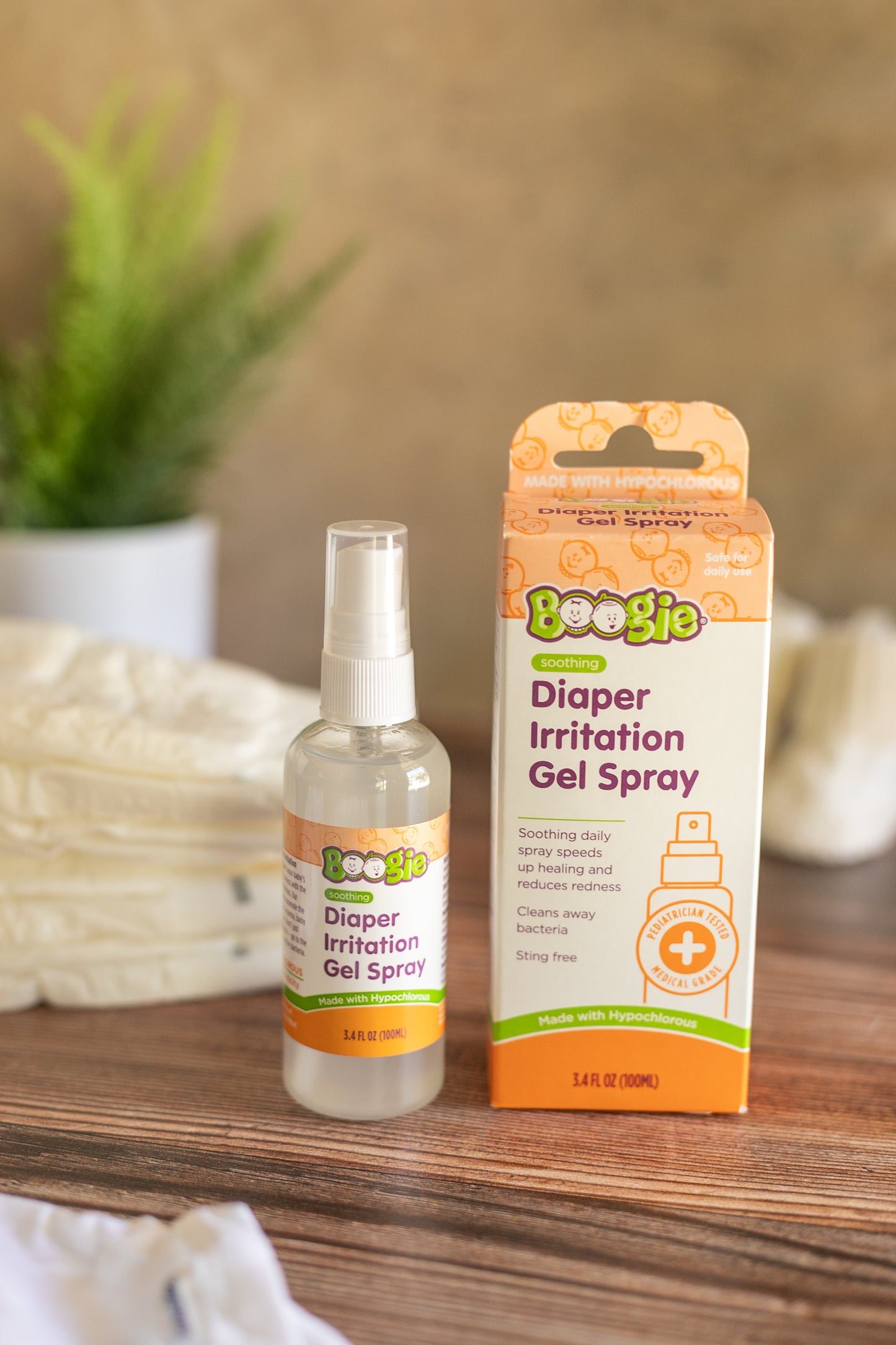 Boogie Diaper Irritation Gel Spray, 3.4oz (Case of 12)