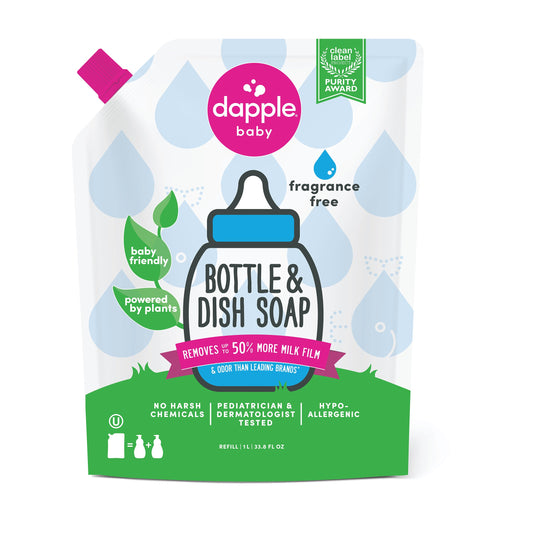 Dapple Baby Bottle & Dish Soap-Fragrance Free 34 oz. (Case of 8)