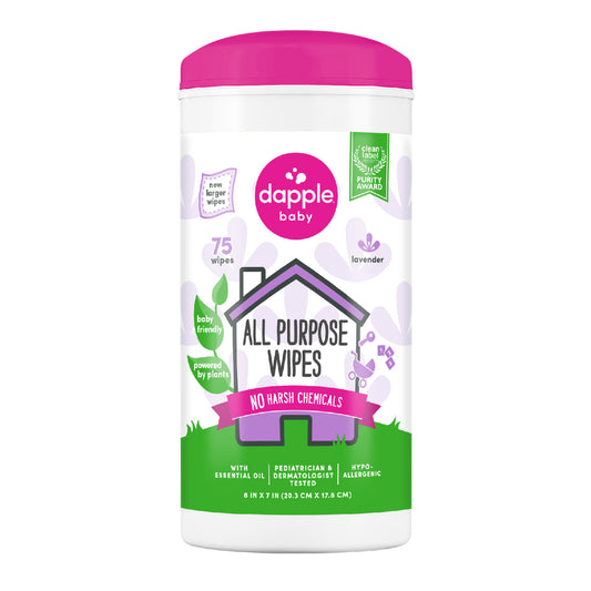 Dapple All Purpose Cleaner Wipes, Lavender, 75ct (Case of 6)