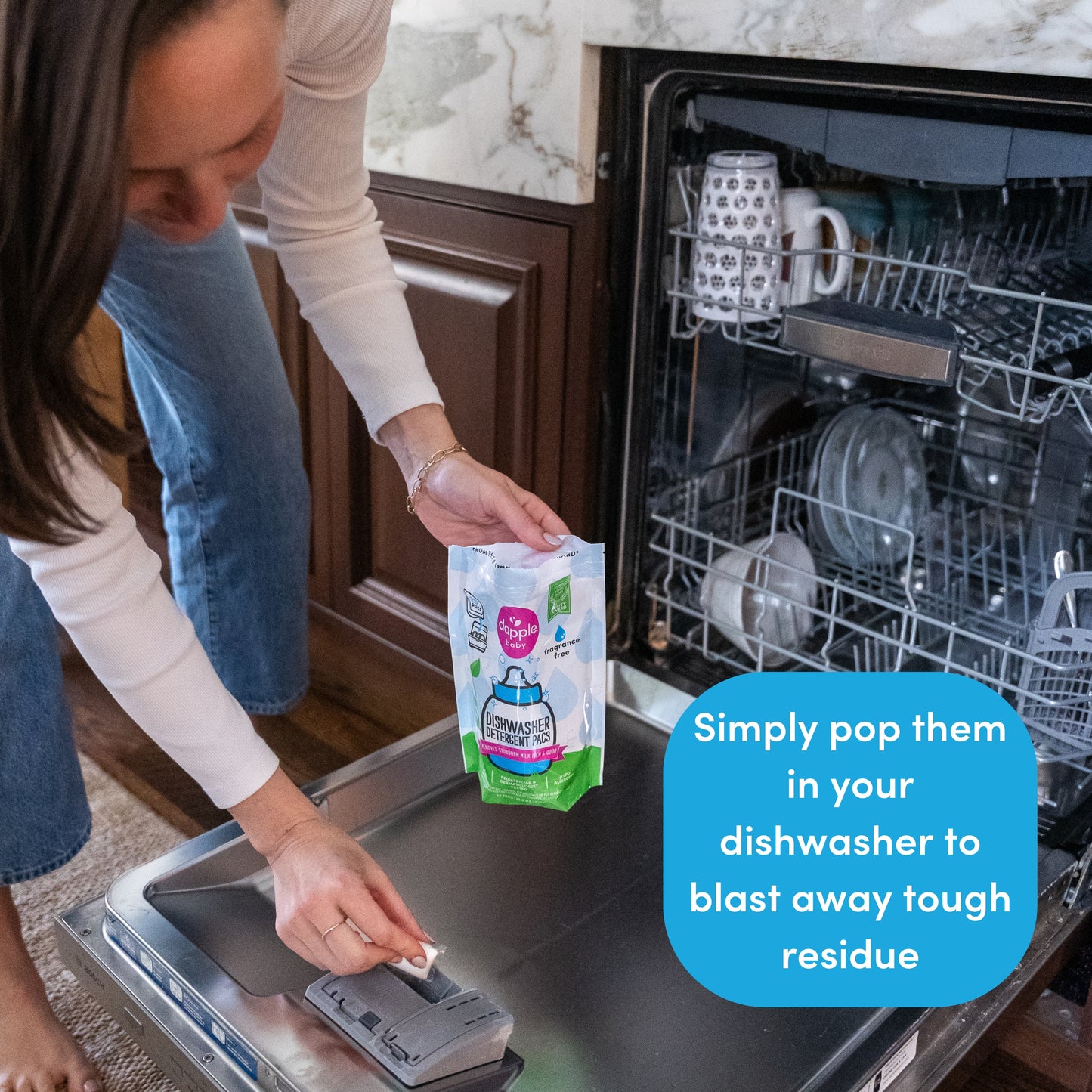 Dapple Baby Auto Dishwasher Pacs, Fragrance Free, 25 ct (Case of 8)