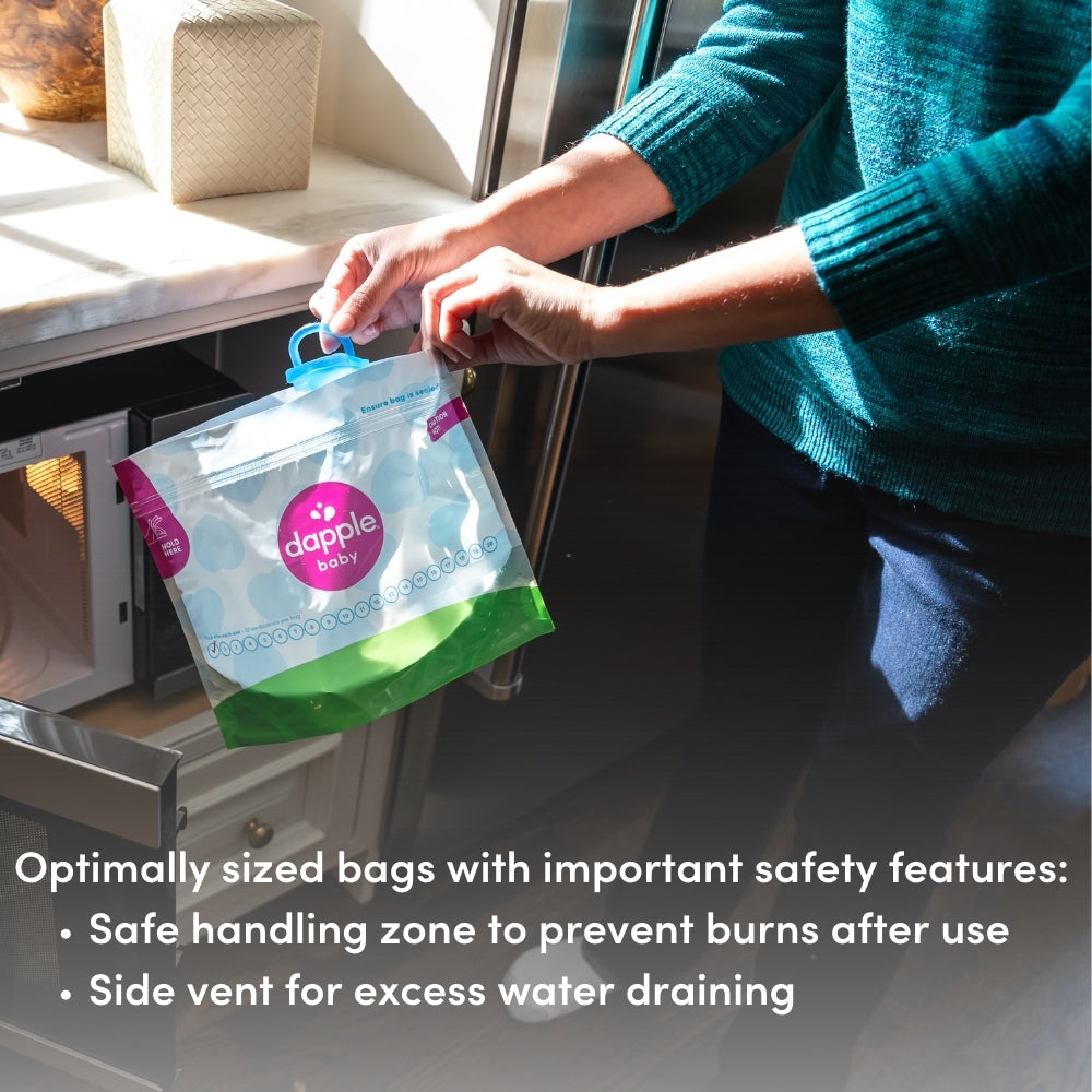 Dapple Baby Steam Sterilizer Bags, Fragrance Free, 8ct (Case of 12)