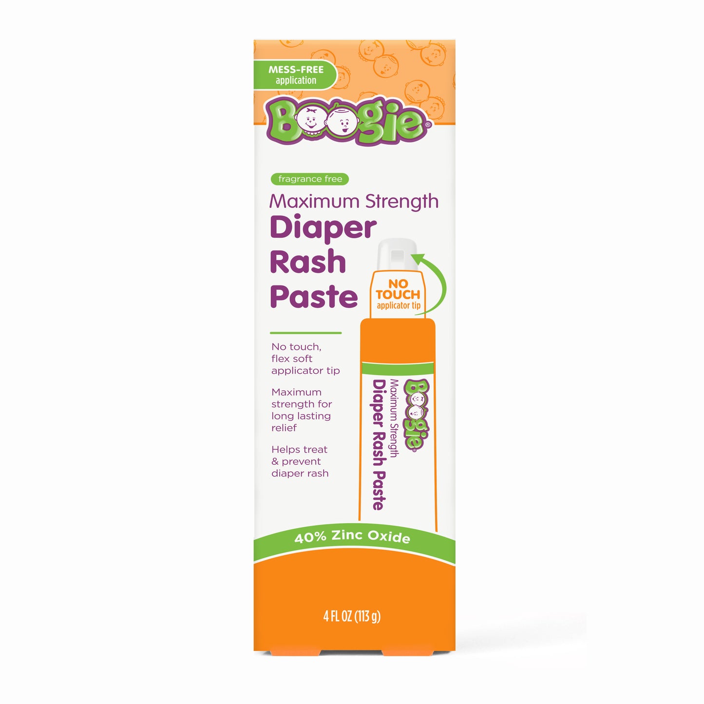 Boogie Maximum Strength Diaper Rash Paste in Applicator Tube,  4 oz. (Case of 12)