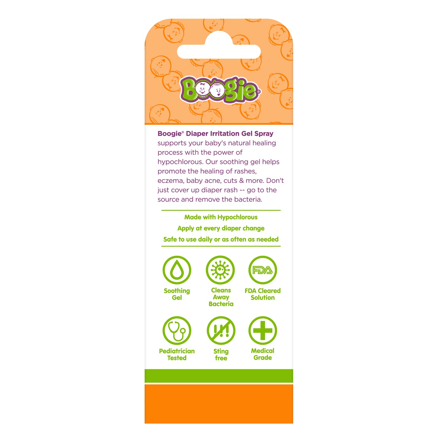 Boogie Diaper Irritation Gel Spray, 3.4oz (Case of 12)